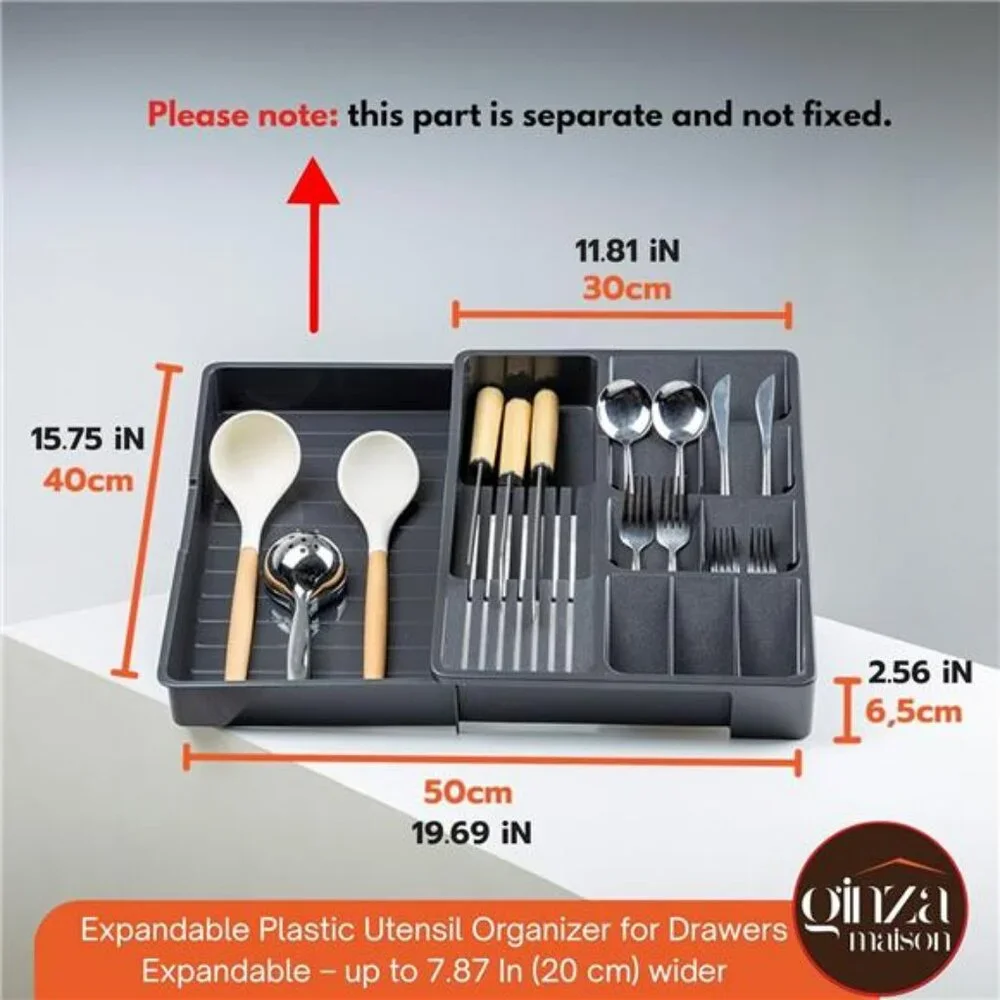 Expandable Silverware Drawer Organizer Large Utensil Cutlery Flatware Tray Holde